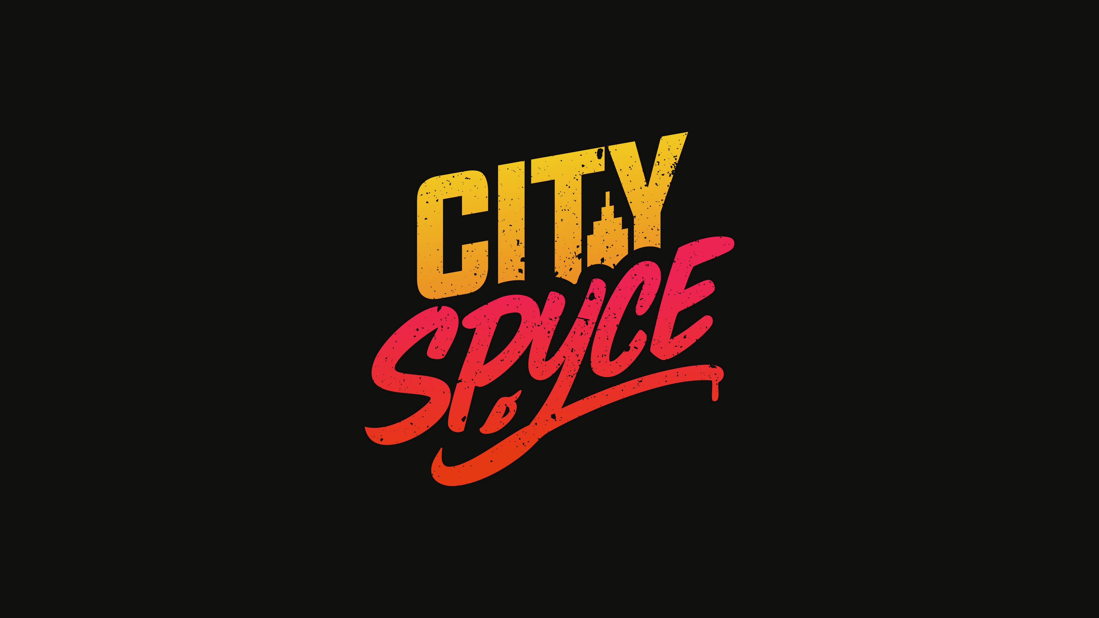 City Spyce logo with yellow and red text on a black background